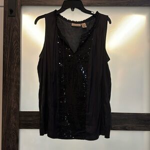 DKNY Jeans Charcoal Silky Tank XL